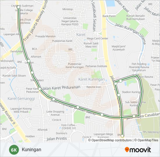 Rute K Jadwal Pemberhentian Peta Kuningan Diperbarui