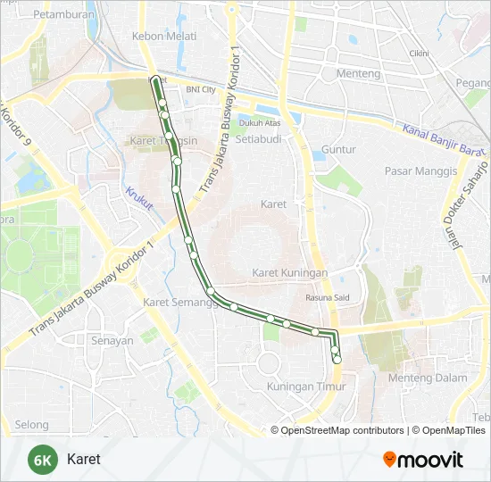 6K Bus Line Map
