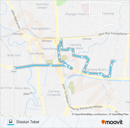 Rute Jak105 Jadwal Pemberhentian And Peta Stasiun Tebet Diperbarui