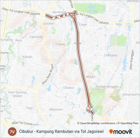 7V Bus Line Map
