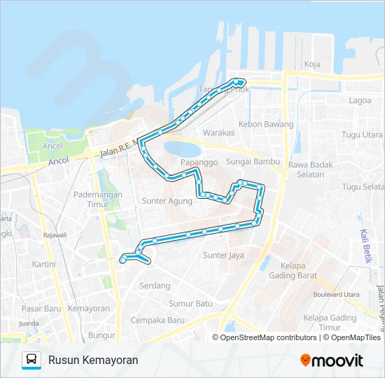 JAK90 Bus Line Map
