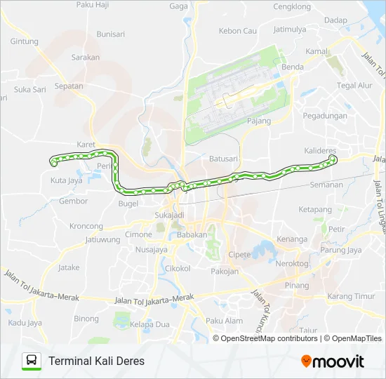 G03 KOTABUMI - TERMINAL KALI DERES Bus Line Map