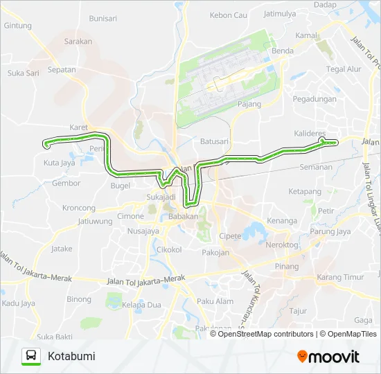 G03 KOTABUMI - TERMINAL KALI DERES Bus Line Map