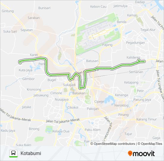 G03 KOTABUMI - TERMINAL KALI DERES bus Line Map
