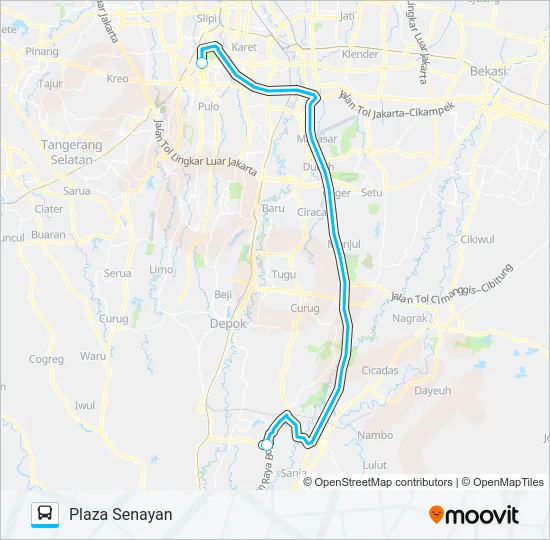JRC CIBINONG CITY MALL Bus Line Map