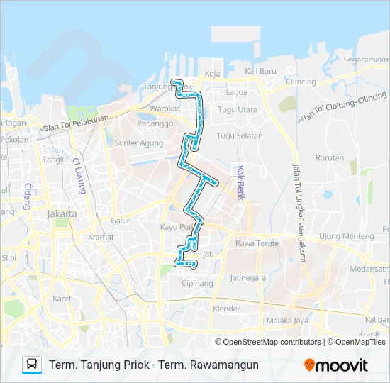 JAK87 Bus Line Map