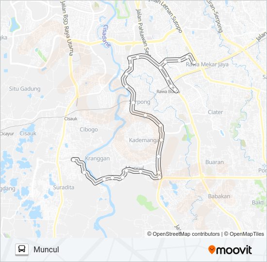 D16 BSD - MUNCUL Bus Line Map