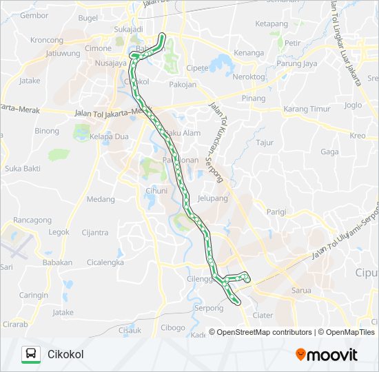 B04 CIKOKOL - BSD Bus Line Map