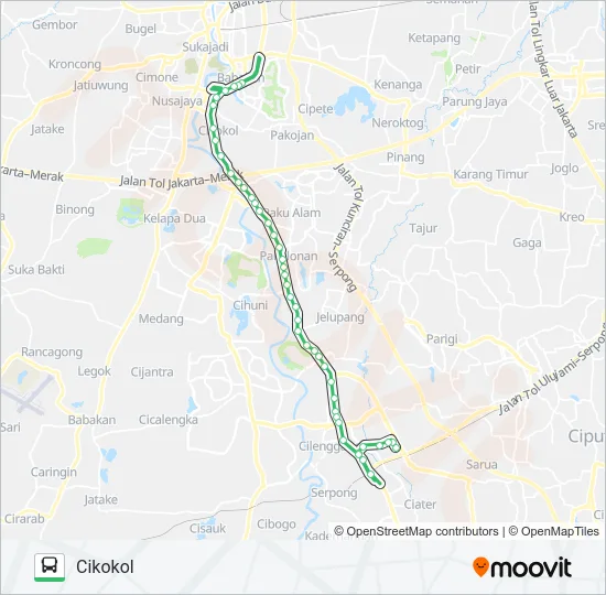 B04 CIKOKOL - BSD Bus Line Map