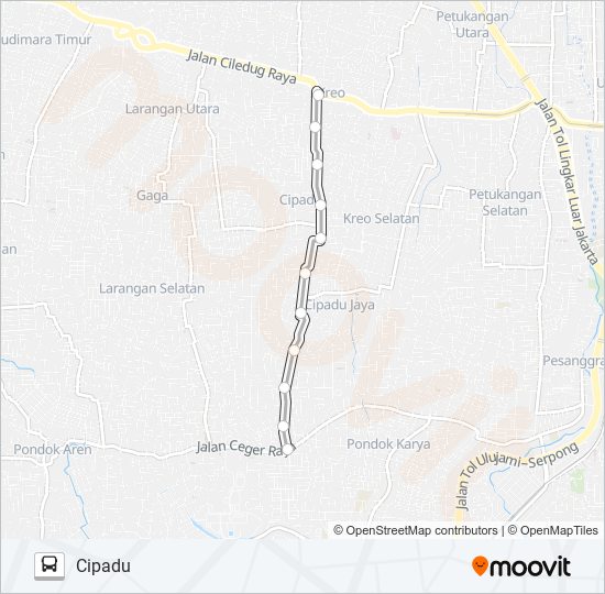 C12 KREO - CIPADU bus Line Map