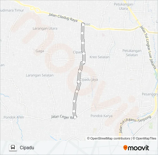 C12 KREO - CIPADU Bus Line Map