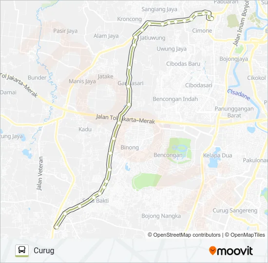 K05 CIMONE - CURUG Bus Line Map