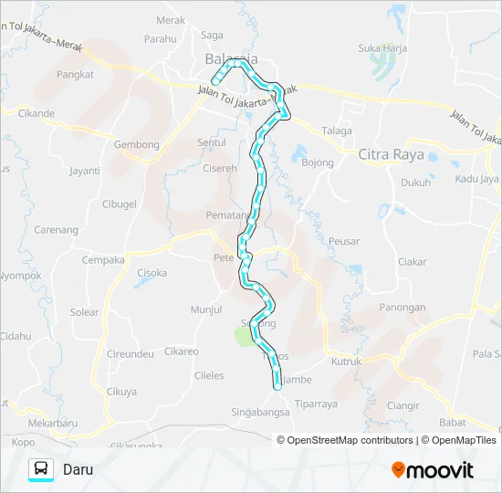 A09 BALARAJA - DARU Bus Line Map