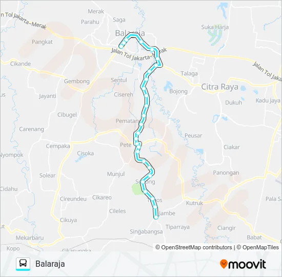 A09 BALARAJA - DARU Bus Line Map