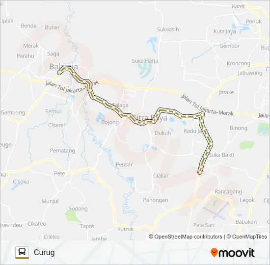 A07 BALARAJA - CURUG Bus Line Map