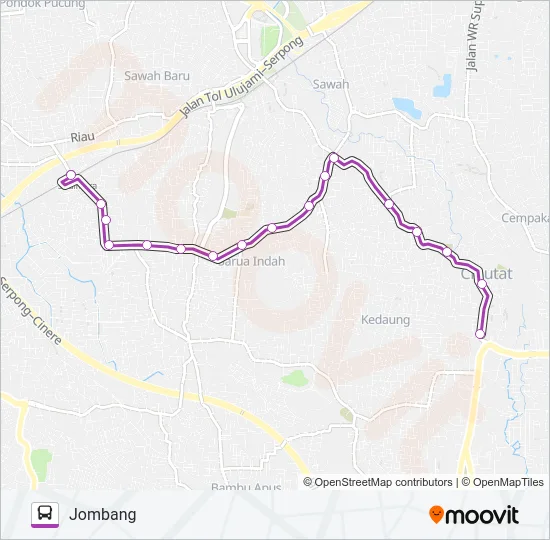 D06 CIPUTAT - JOMBANG Bus Line Map
