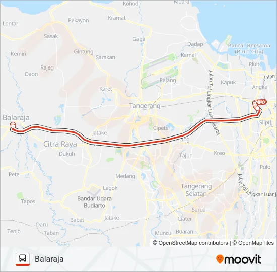 F03 GROGOL - BALARAJA Bus Line Map