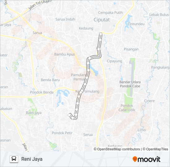 D13 CIPUTAT - RENI JAYA bis Peta Jalur