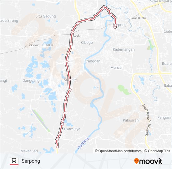D20 SERPONG - CICANGKAL bis Peta Jalur