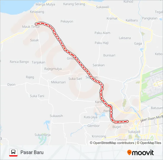 G01 PASAR BARU - KRONJO Bus Line Map