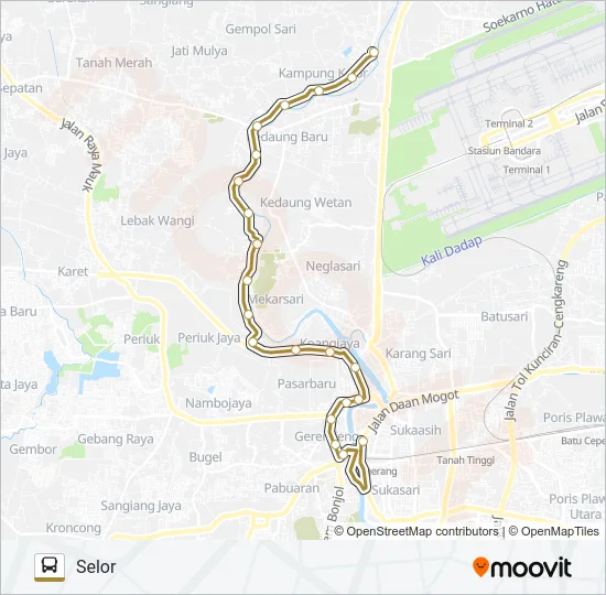 K07 PASAR ANYAR - SELOR Bus Line Map