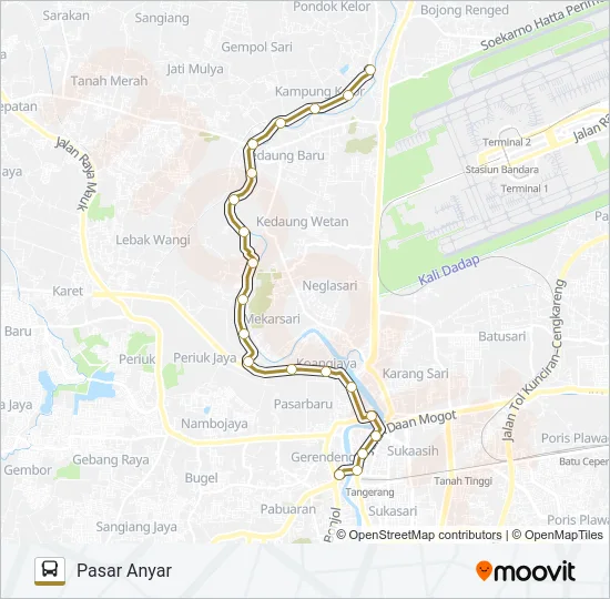 K07 PASAR ANYAR - SELOR Bus Line Map