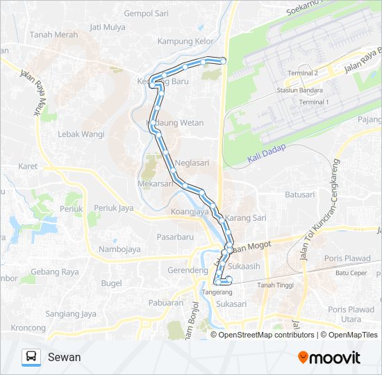 R04 PASAR ANYAR - SEWAN bis Peta Jalur