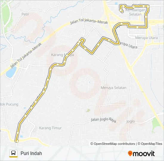 C03 CILEDUG - PURI INDAH Bus Line Map