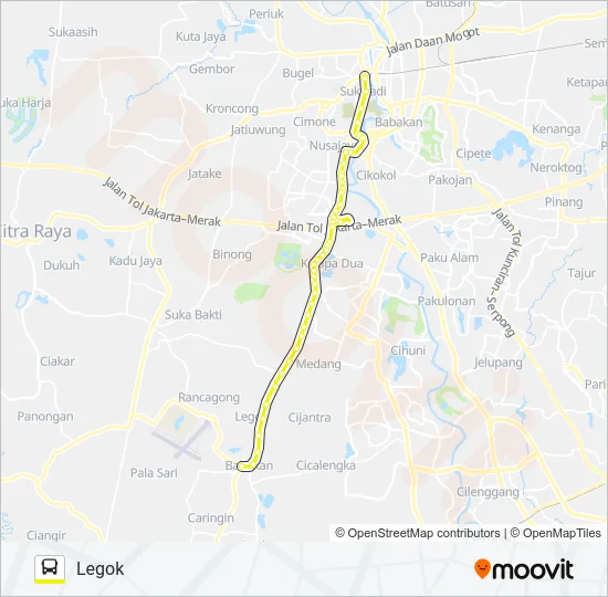 R06 LEGOK - POS KARAWACI Bus Line Map