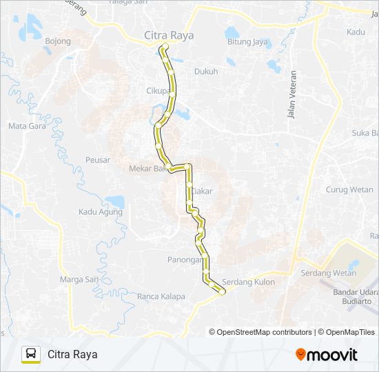 E12 PANONGAN - CITRA RAYA bus Line Map