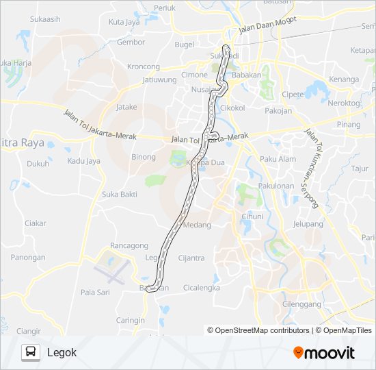 R13 POS - ISLAMIC - LEGOK bus Line Map