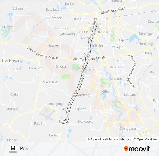R13 POS - ISLAMIC - LEGOK Bus Line Map