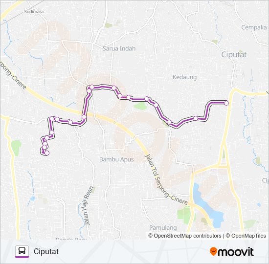 D03 CIPUTAT - LEMBAH BUKIT bis Peta Jalur