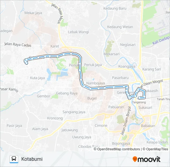 R03 KOTABUMI - PASAR ANYAR Bus Line Map
