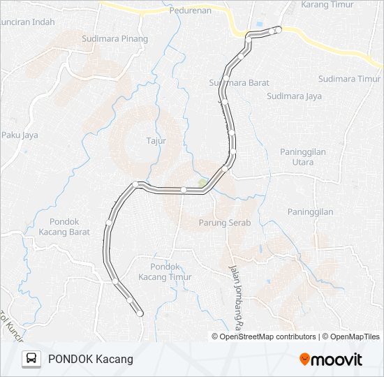 C11 CILEDUG - PONDOK KACANG bus Line Map