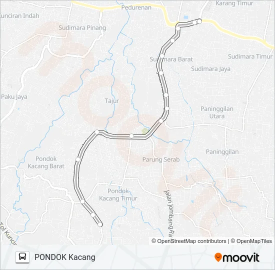 C11 CILEDUG - PONDOK KACANG Bus Line Map