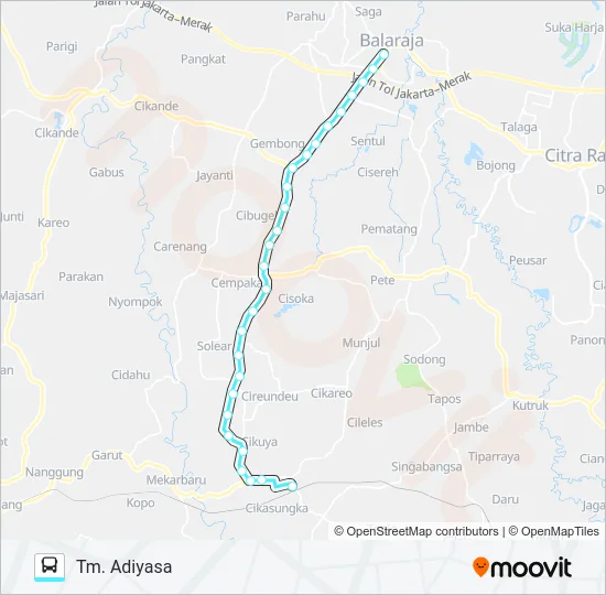 E06 BALARAJA -  TM. ADIYASA Bus Line Map