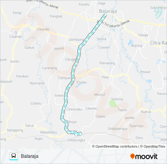 E06 BALARAJA -  TM. ADIYASA Bus Line Map