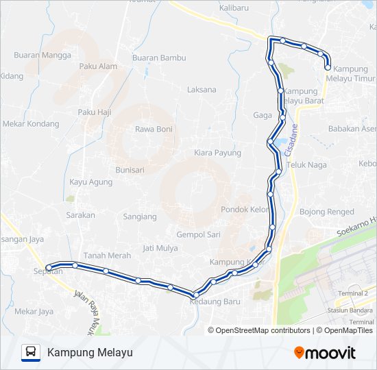 F05 KAMPUNG MELAYU - SEPATAN bus Line Map