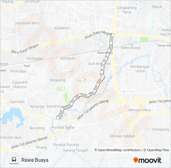C10 PONDOK BAHAR - RAWA BUAYA Bus Line Map