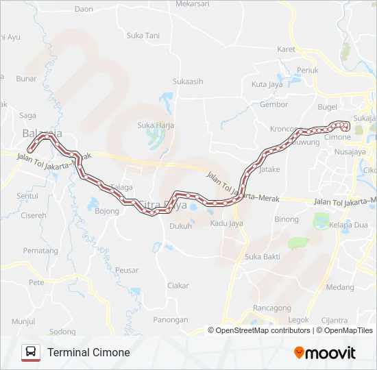 A02 TERMINAL CIMONE - BALARAJA Bus Line Map