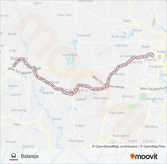 A02 TERMINAL CIMONE - BALARAJA Bus Line Map