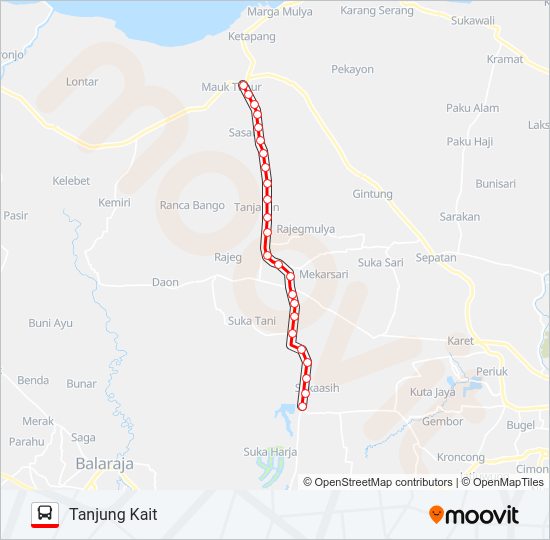 G05 PASAR KEMIS - TANJUNG KAIT Bus Line Map