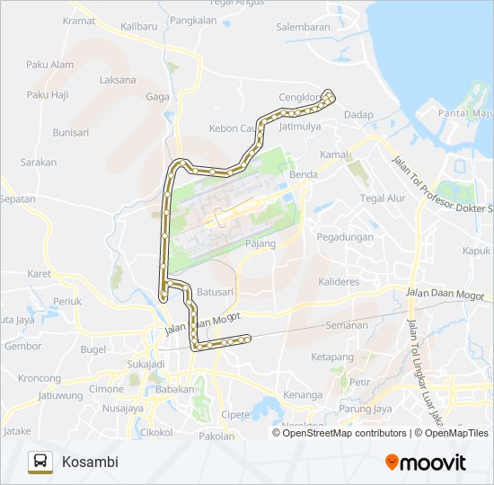 K17 TERMINAL PORIS PLAWAD - KOSAMBI bus Line Map