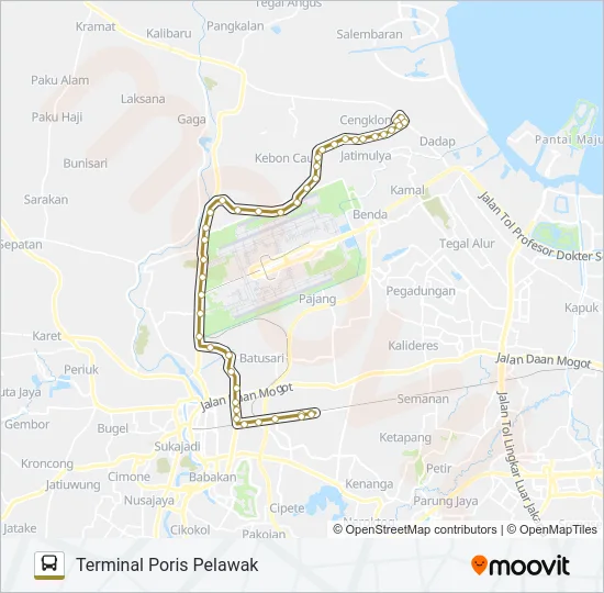 K17 TERMINAL PORIS PLAWAD - KOSAMBI Bus Line Map