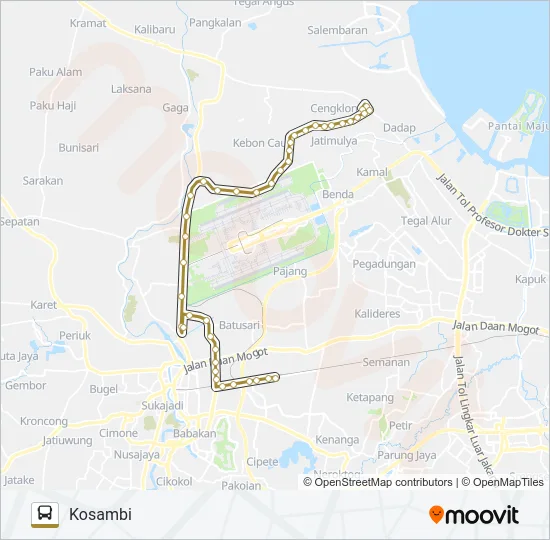 K17 TERMINAL PORIS PLAWAD - KOSAMBI Bus Line Map