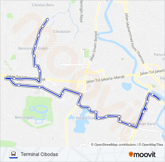 R19 TERMINAL CIBODAS - GADING SERPONG bis Peta Jalur