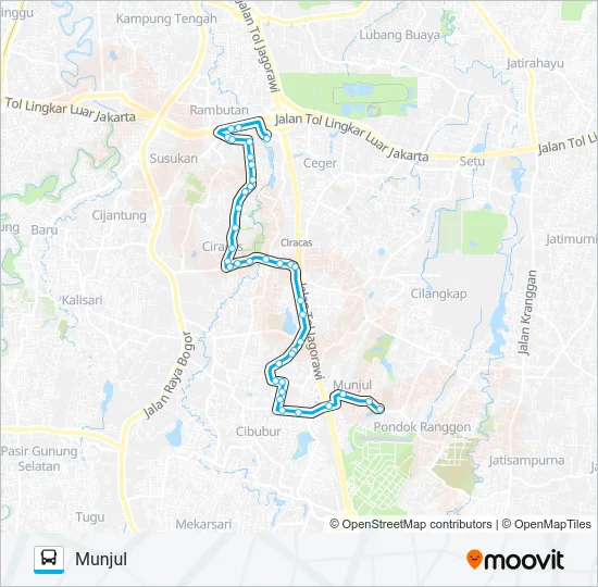 JAK98 Bus Line Map
