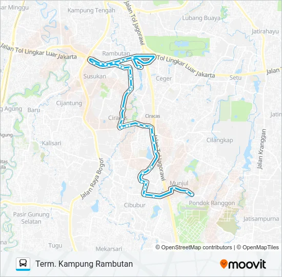 JAK98 Bus Line Map