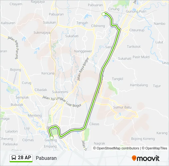 28 AP Bus Line Map